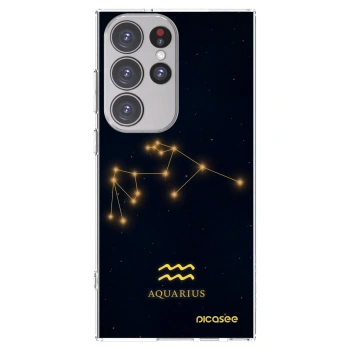 Picasee silikonowe przeźroczyste etui na Samsung Galaxy S23 Ultra 5G - AQUARIUS