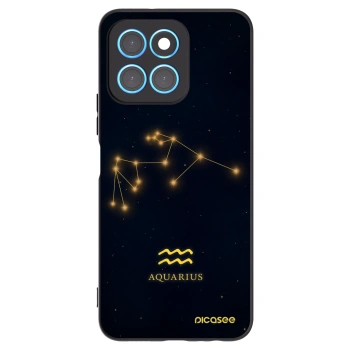 Picasee silikonowe czarne etui na Honor X6 - AQUARIUS