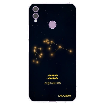 Picasee silikonowe przeźroczyste etui na Honor 8X - AQUARIUS