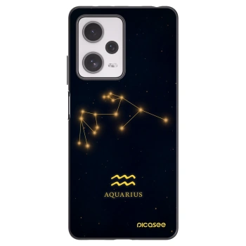 Picasee silikonowe czarne etui na Xiaomi Redmi Note 12 Pro+ 5G - AQUARIUS