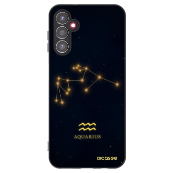 Picasee silikonowe czarne etui na Samsung Galaxy A14 5G A146P - AQUARIUS