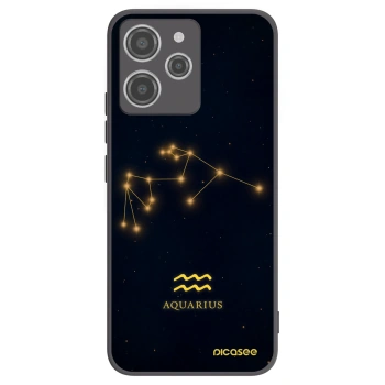 Picasee silikonowe czarne etui na Xiaomi Redmi 12 4G - AQUARIUS