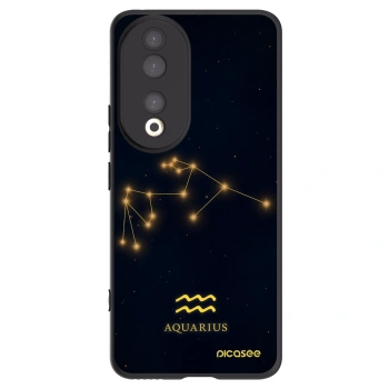 Picasee silikonowe czarne etui na Honor 90 5G - AQUARIUS