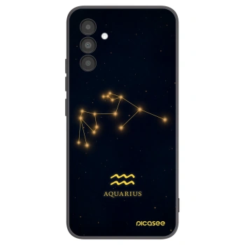 Picasee silikonowe czarne etui na Samsung Galaxy A04s A047F - AQUARIUS