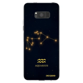 Picasee silikonowe przeźroczyste etui na Samsung Galaxy S8 G950F - AQUARIUS