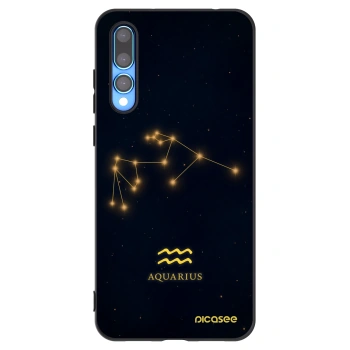 Picasee silikonowe czarne etui na Huawei P20 Pro - AQUARIUS
