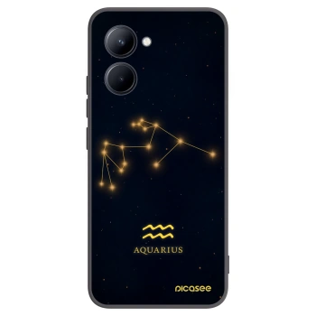 Picasee silikonowe czarne etui na Realme C33 (2023) - AQUARIUS