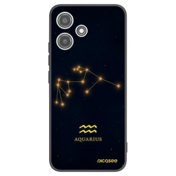 Picasee silikonowe czarne etui na Xiaomi Redmi 12 5G - AQUARIUS