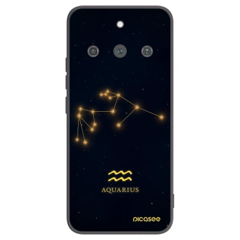 Picasee silikonowe czarne etui na Realme 11 Pro+ - AQUARIUS