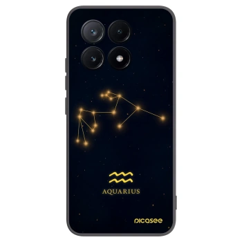 Picasee silikonowe czarne etui na Xiaomi Poco X6 Pro - AQUARIUS