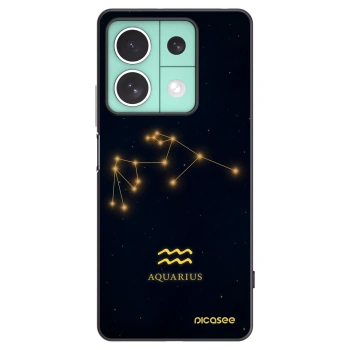 Picasee silikonowe czarne etui na Xiaomi Redmi Note 13 5G - AQUARIUS