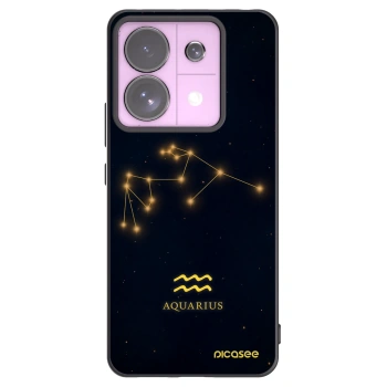 Picasee silikonowe czarne etui na Xiaomi Redmi Note 13 Pro 5G - AQUARIUS