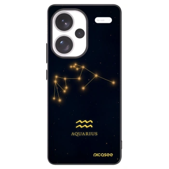 Picasee silikonowe czarne etui na Xiaomi Redmi Note 13 Pro+ 5G - AQUARIUS