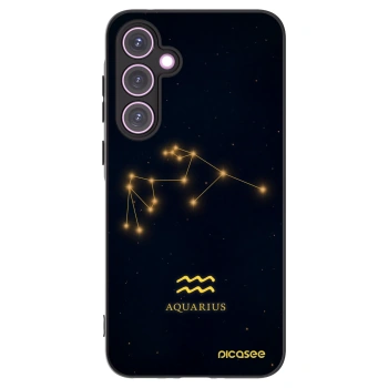 Picasee silikonowe czarne etui na Samsung Galaxy A35 5G A356B - AQUARIUS