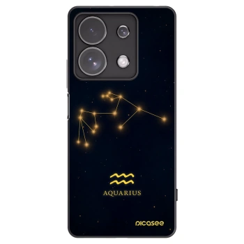 Picasee silikonowe czarne etui na Xiaomi Redmi Note 13 Pro 4G - AQUARIUS