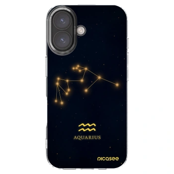 Picasee silikonowe przeźroczyste etui na Apple iPhone 16 - AQUARIUS