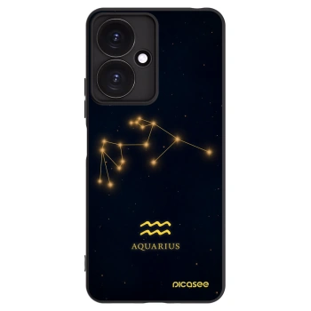 Picasee silikonowe czarne etui na Xiaomi Redmi 13C 5G - AQUARIUS