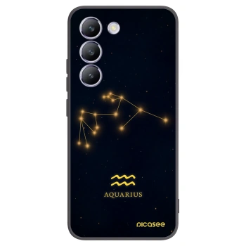 Picasee silikonowe czarne etui na Vivo V40 SE 5G - AQUARIUS