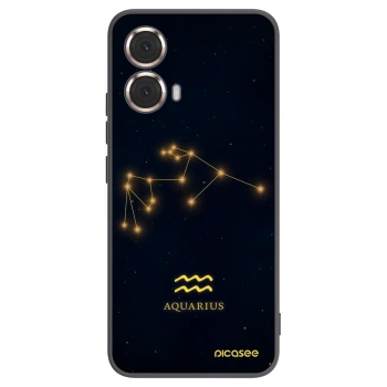 Picasee silikonowe czarne etui na Motorola Moto G85 - AQUARIUS