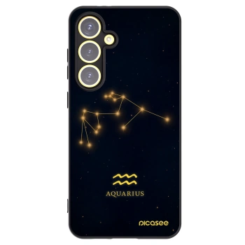 Picasee silikonowe czarne etui na Samsung Galaxy S24 FE S721B - AQUARIUS