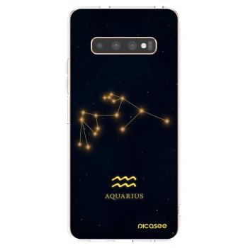 Picasee silikonowe przeźroczyste etui na Samsung Galaxy S10 Plus G975 - AQUARIUS