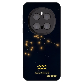 Picasee silikonowe czarne etui na Honor Magic7 Pro 5G - AQUARIUS