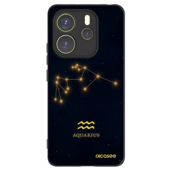 Picasee silikonowe czarne etui na Xiaomi Redmi Note 14 4G - AQUARIUS