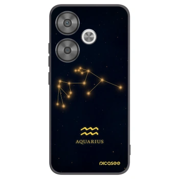 Picasee silikonowe czarne etui na Xiaomi Poco F6 - AQUARIUS