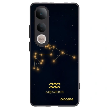 Picasee silikonowe czarne etui na Vivo V50 Lite 5G - AQUARIUS