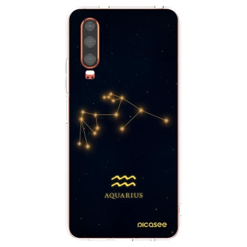 Picasee silikonowe przeźroczyste etui na Huawei P30 - AQUARIUS
