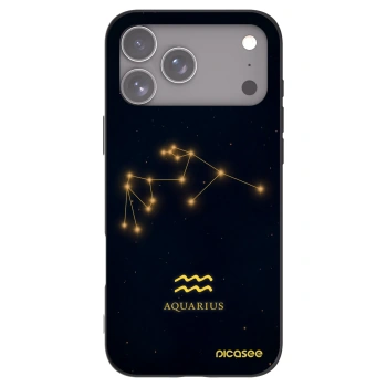Picasee silikonowe czarne etui na Apple iPhone 17 Pro Max - AQUARIUS
