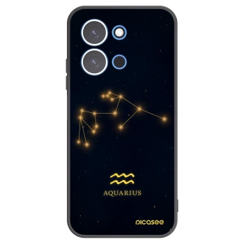 Picasee silikonowe czarne etui na Xiaomi Redmi 15C 4G - AQUARIUS