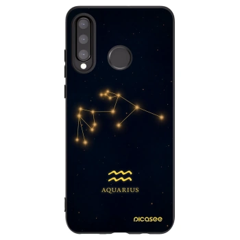 Picasee silikonowe czarne etui na Huawei P30 Lite - AQUARIUS