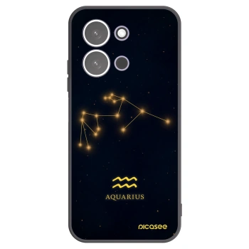 Picasee silikonowe czarne etui na Xiaomi Redmi 15C 5G - AQUARIUS