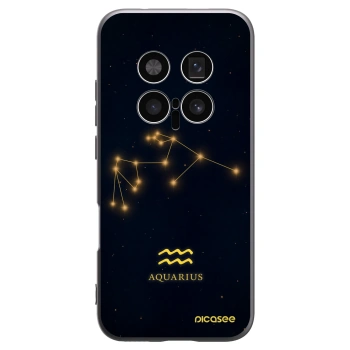 Picasee silikonowe czarne etui na Honor Magic8 Pro 5G - AQUARIUS