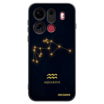 Picasee silikonowe czarne etui na OPPO Find X9 Pro - AQUARIUS