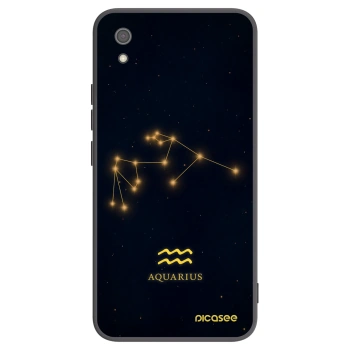 Picasee silikonowe czarne etui na Xiaomi Redmi 7A - AQUARIUS