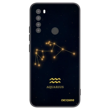 Picasee silikonowe czarne etui na Xiaomi Redmi Note 8 - AQUARIUS