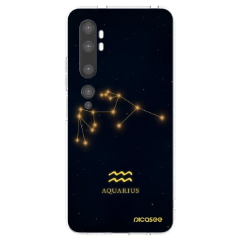 Picasee silikonowe przeźroczyste etui na Xiaomi Mi Note 10 (Pro) - AQUARIUS