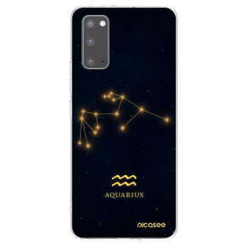 Picasee silikonowe przeźroczyste etui na Samsung Galaxy S20 G980F - AQUARIUS