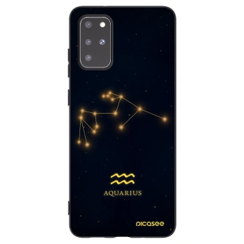 Picasee silikonowe czarne etui na Samsung Galaxy S20+ G985F - AQUARIUS