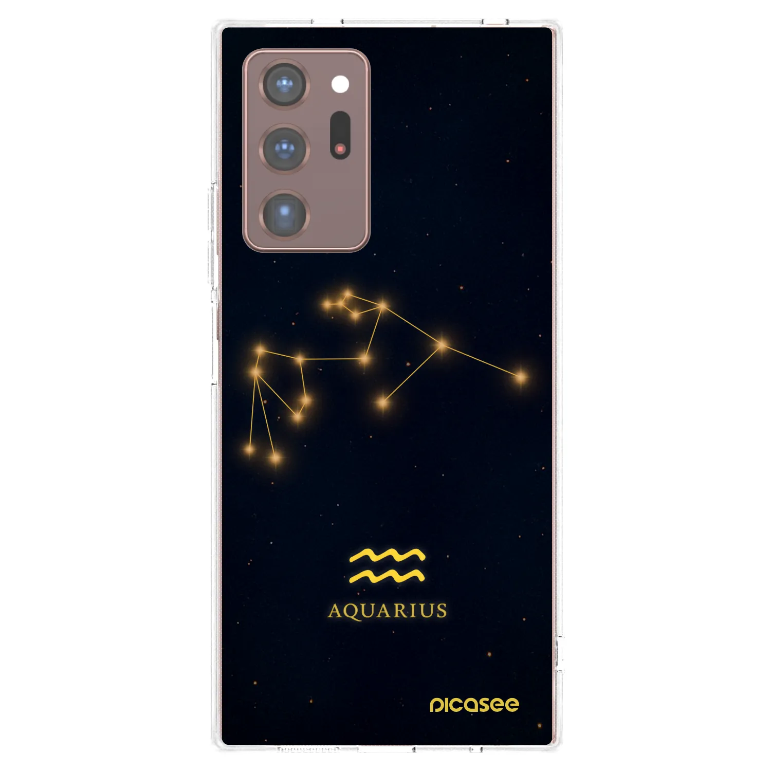 Picasee silikonowe przeźroczyste etui na Samsung Galaxy Note 20 Ultra - AQUARIUS