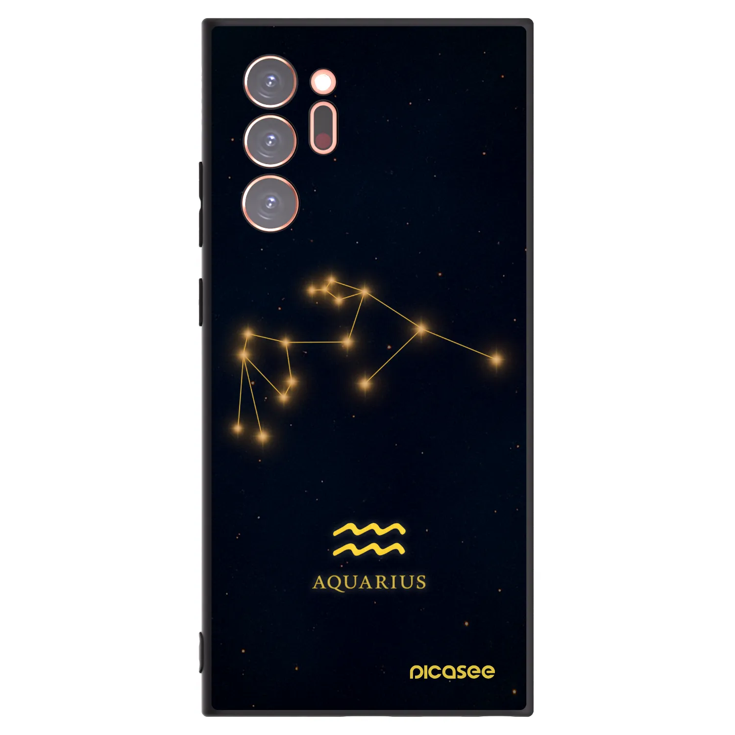 Picasee silikonowe czarne etui na Samsung Galaxy Note 20 Ultra - AQUARIUS