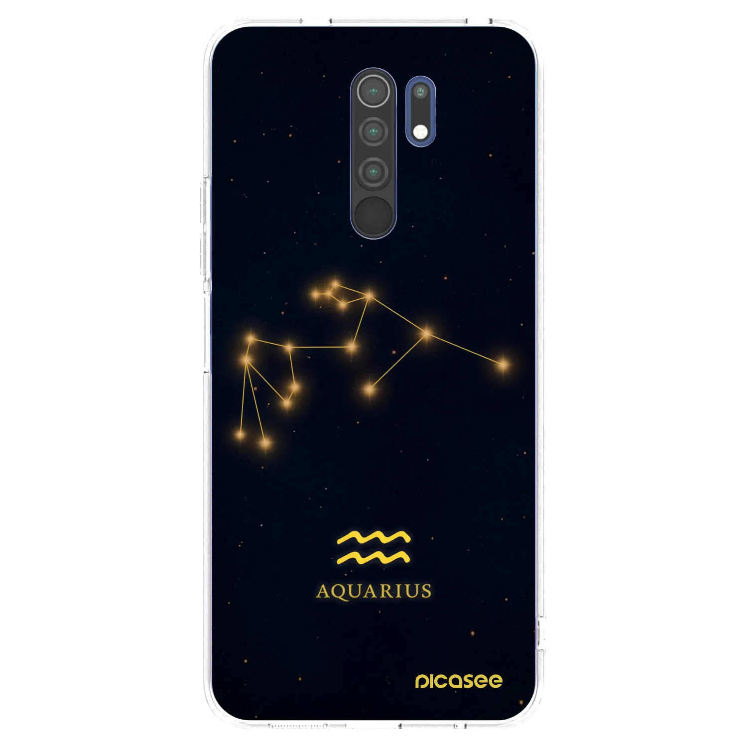 Picasee silikonowe przeźroczyste etui na Xiaomi Redmi 9 - AQUARIUS