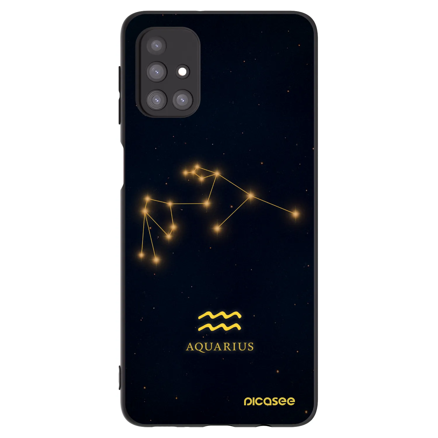 Picasee silikonowe czarne etui na Samsung Galaxy M31s - AQUARIUS