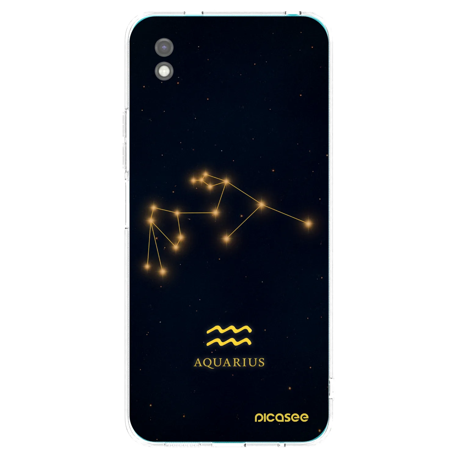 Picasee silikonowe czarne etui na Xiaomi Redmi 9A - AQUARIUS