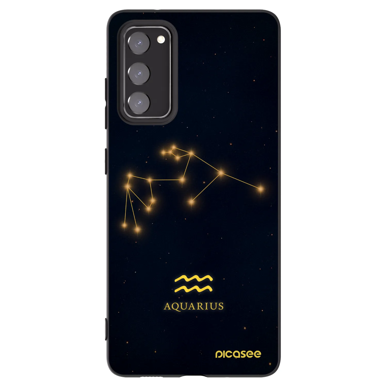 Picasee silikonowe czarne etui na Samsung Galaxy S20 FE - AQUARIUS