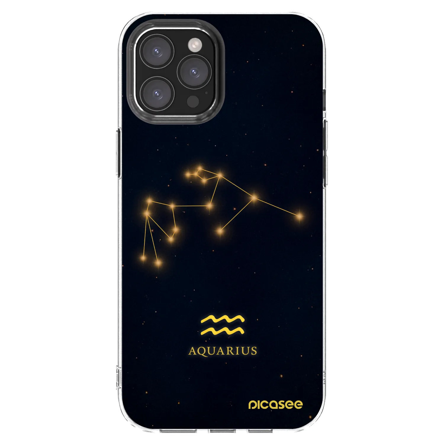 Picasee silikonowe przeźroczyste etui na Apple iPhone 12 Pro Max - AQUARIUS