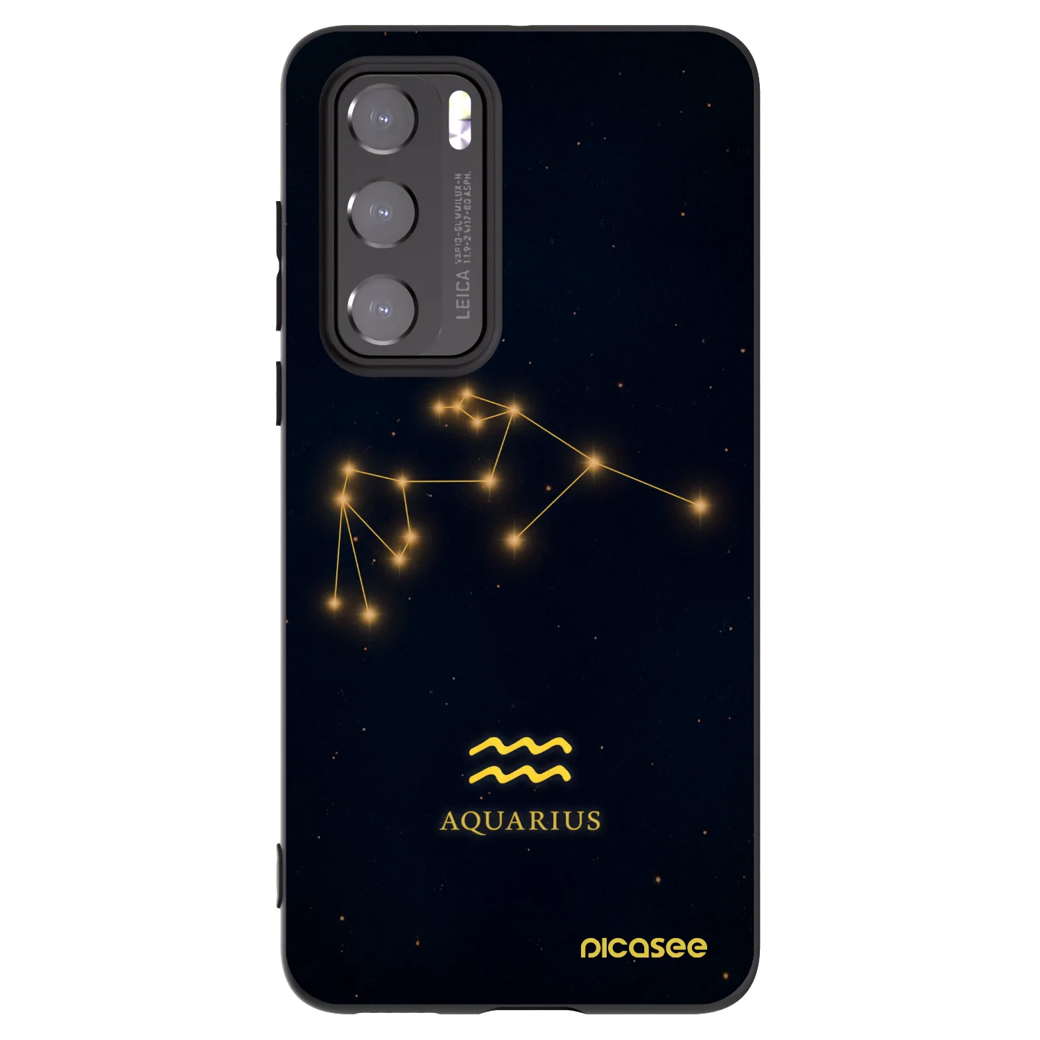 Picasee silikonowe czarne etui na Huawei P40 - AQUARIUS