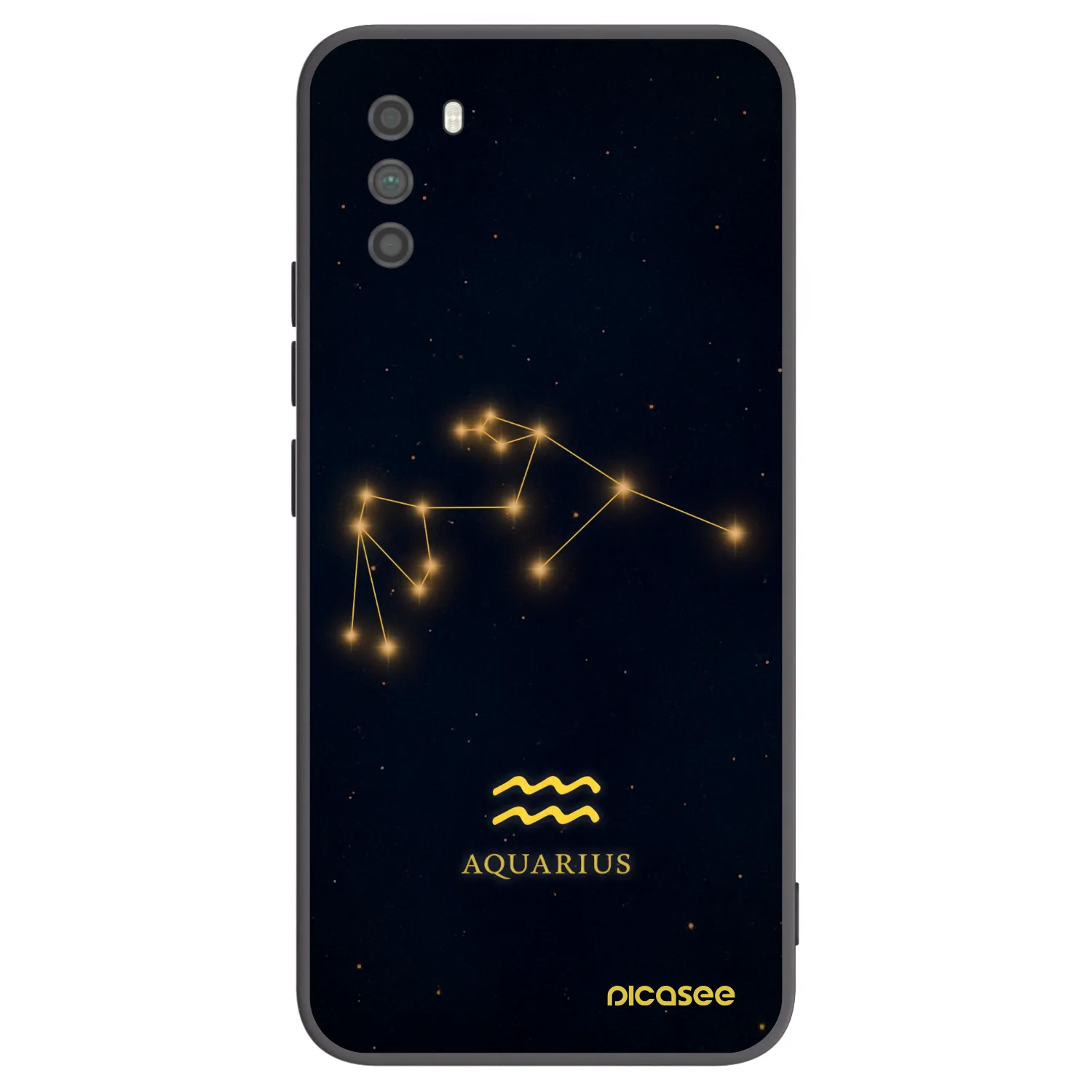 Picasee silikonowe czarne etui na Xiaomi Poco M3 - AQUARIUS